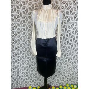 Maria Bianca Nero Black Knee Length Pencil Skirt